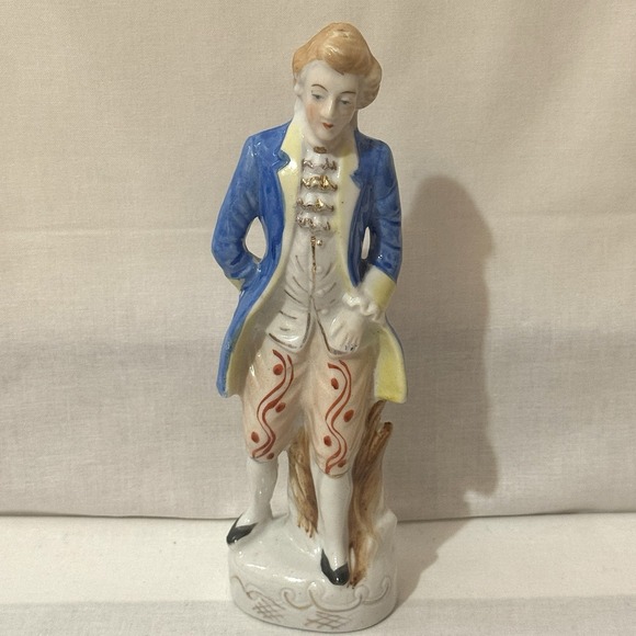 The Unbranded Brand Other - Vintage 1970's Occupied Colonial Man 10" Made In Japan Hand Painted Figurine